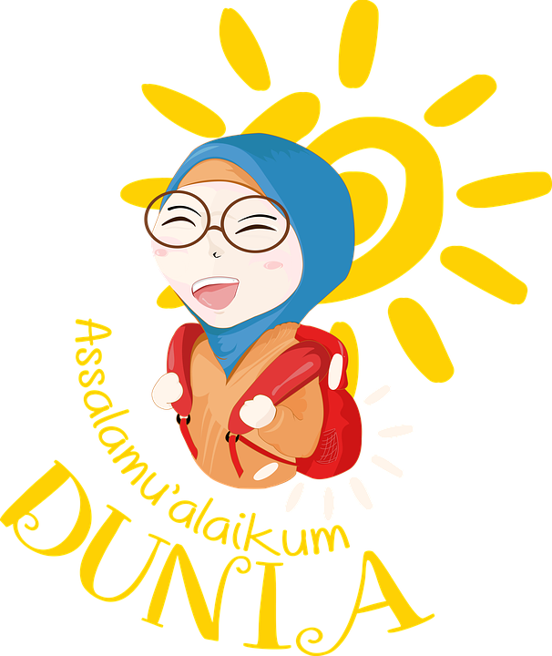 Islamic, Girl, Bright, Day, Hijab, Young, Religion - Sun Clip Art (606x720), Png Download