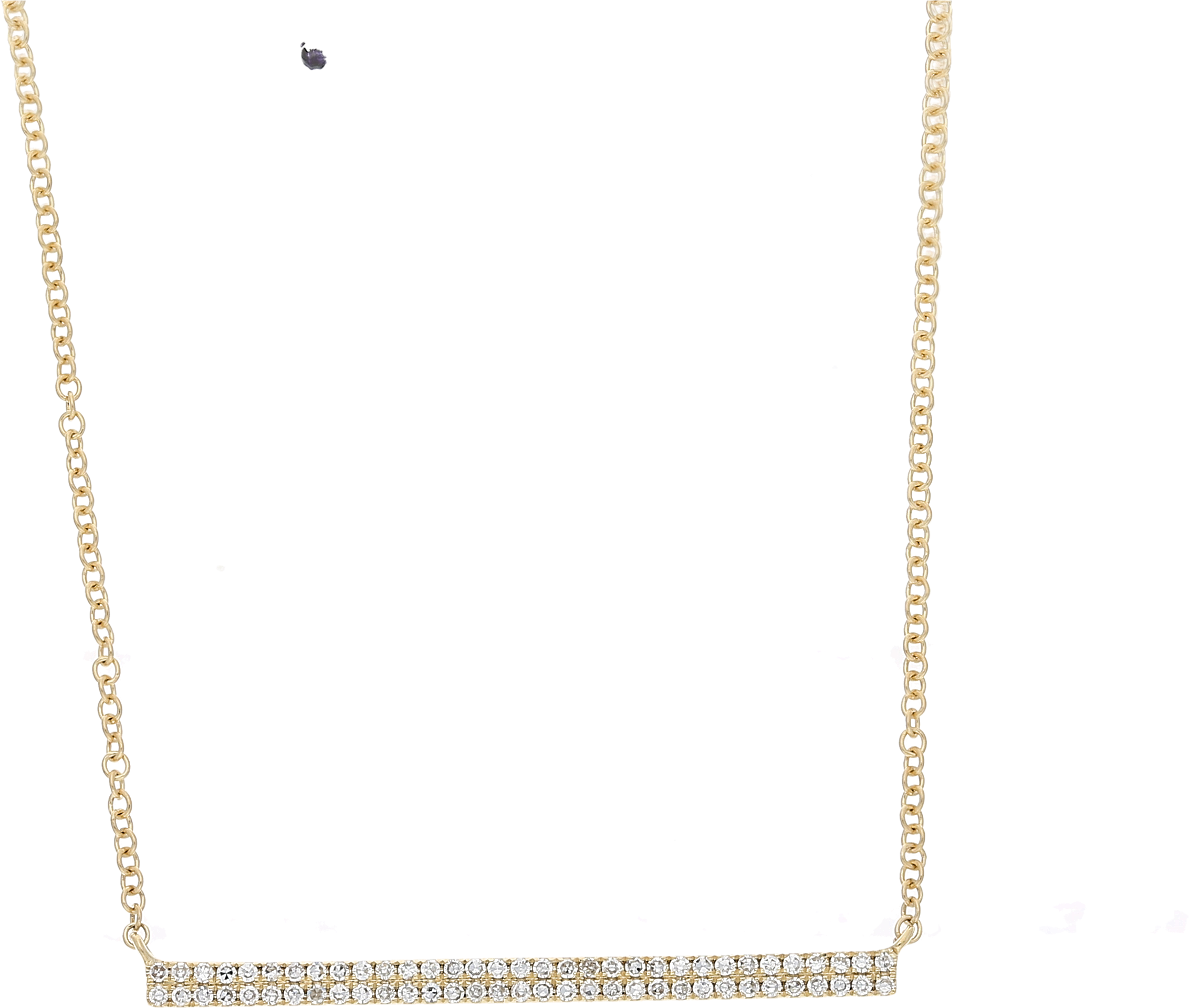 Trapeze 14ct Yellow Gold Double Row Diamond Necklace - Chain (2874x2701), Png Download