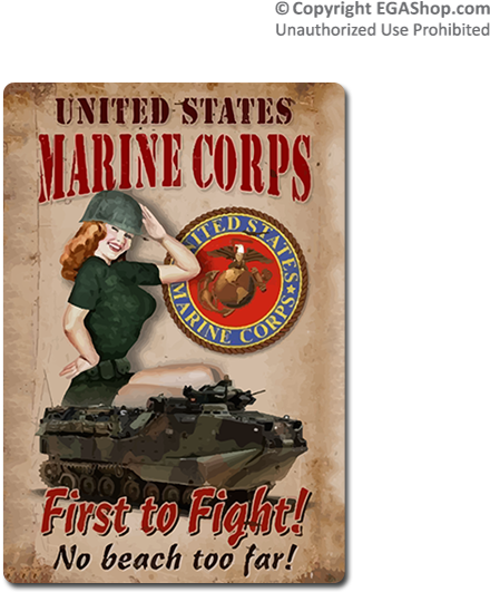 Marine Corps Pin Up Girls (600x600), Png Download