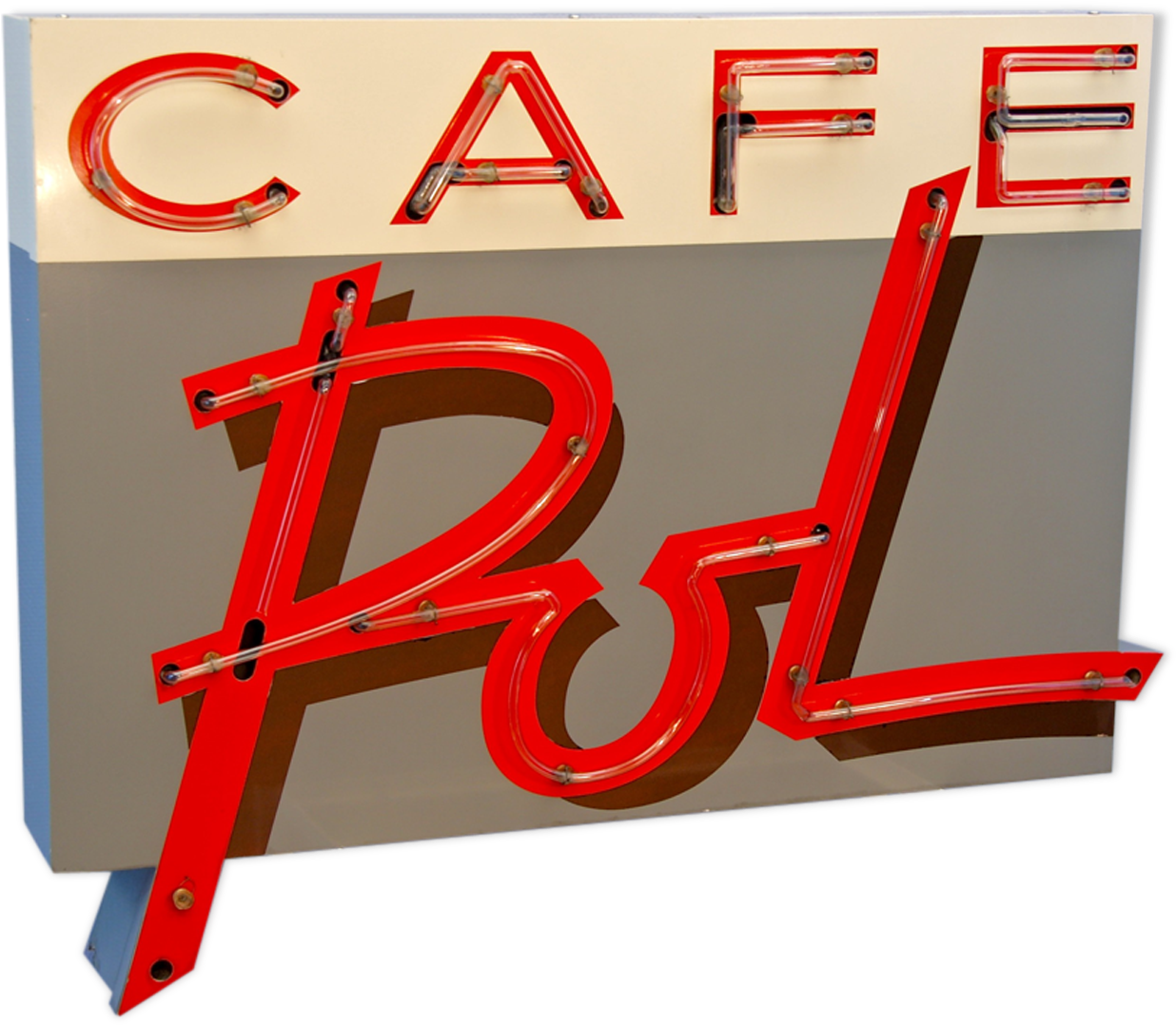 Vintage Industrial Neon Sign, 1970s - Calligraphy (1457x1457), Png Download