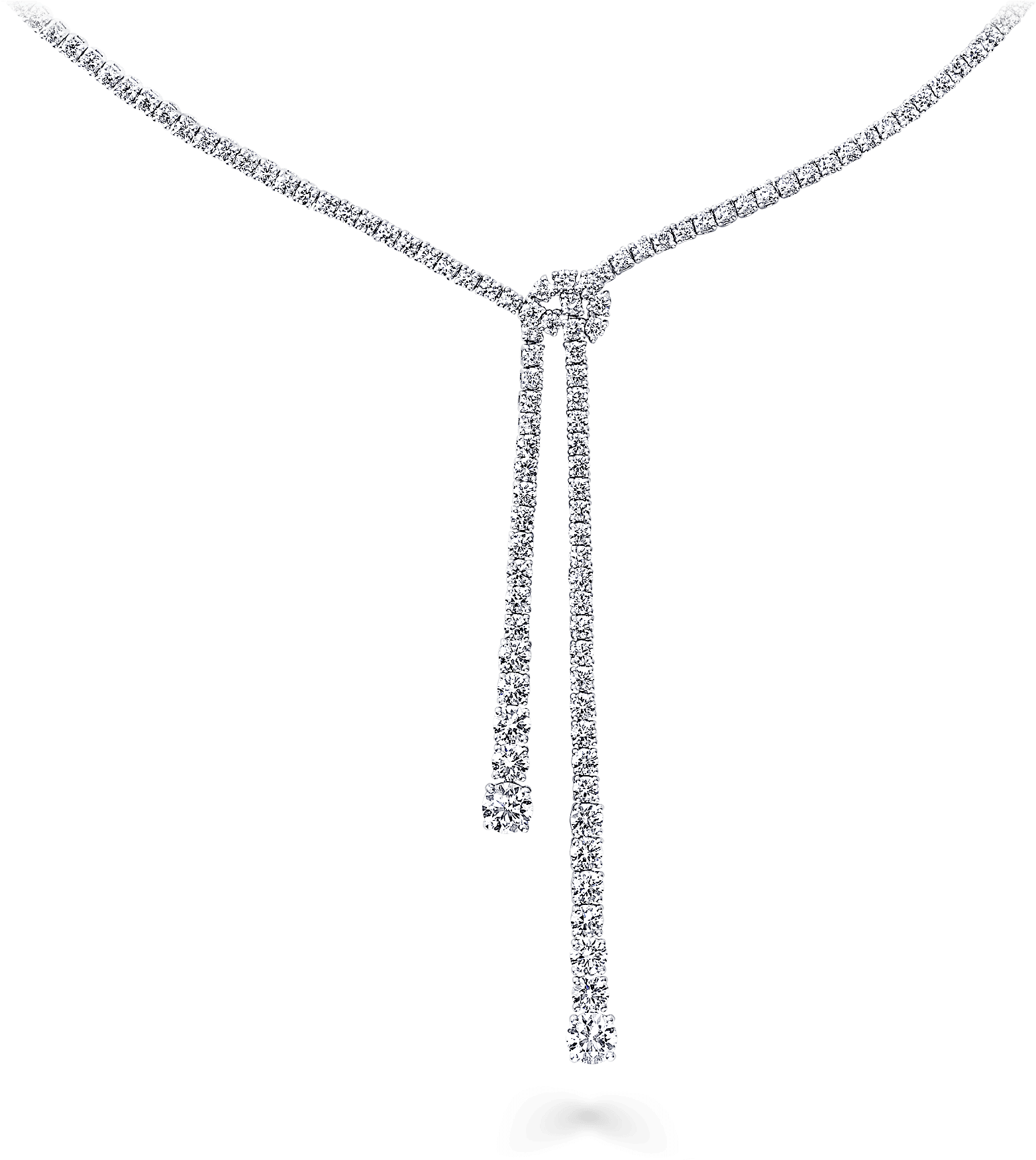 A Classic Graff Double Strand Knot Diamond Necklace - Pendant (2000x2000), Png Download