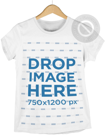 Women's Round Neck T-shirt Mockup - Number (640x480), Png Download