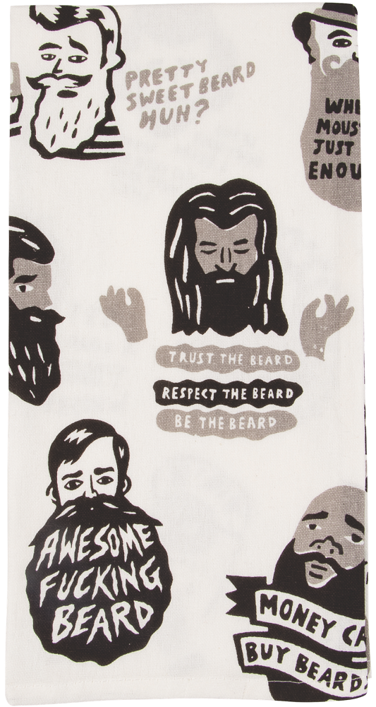 Blue Q Awesome Fucking Beard Tea Towel - Blue Q Beard Towel (1000x1000), Png Download