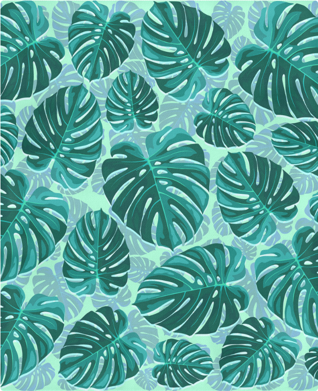 Tropical Leaf Monstera Plant Pattern Duvet Cover 86"x70" - Swiss Cheese Plant (1000x1000), Png Download
