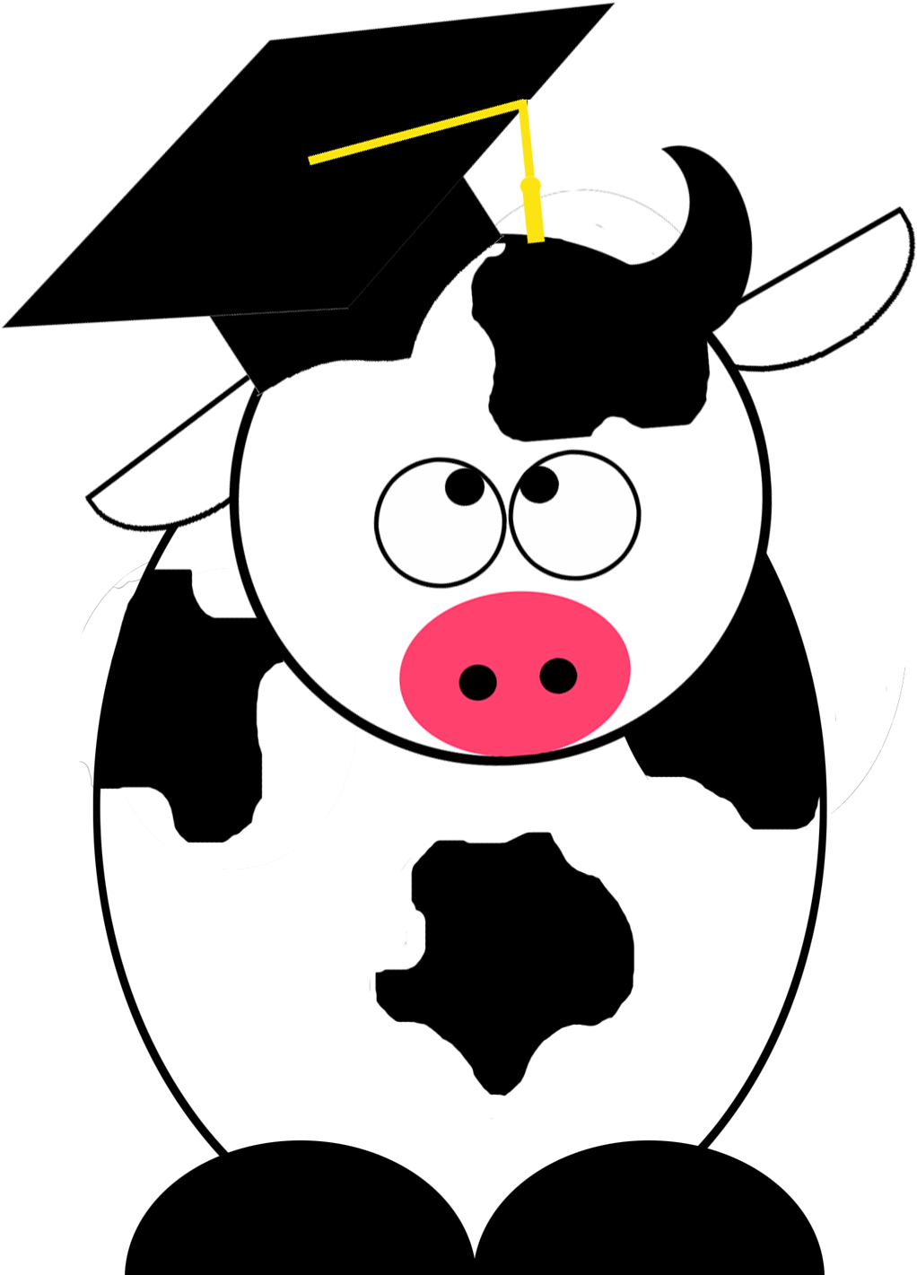 Educated-cow - Dead Cow Clip Art (1276x1620), Png Download