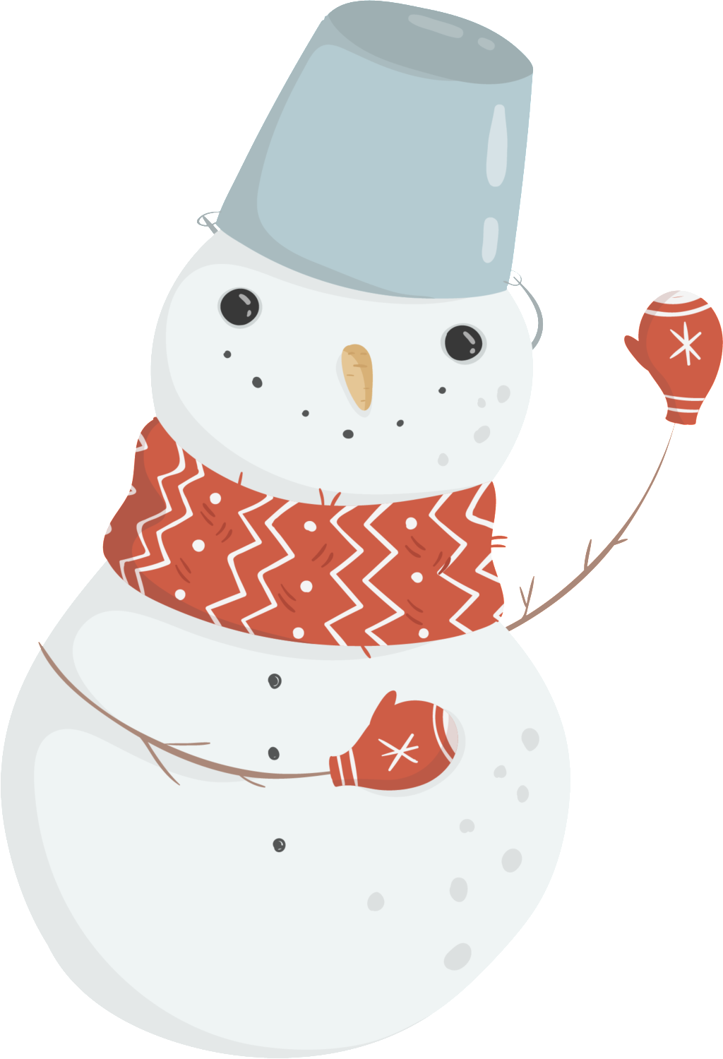 Red Scarf Snowman Transparent Cartoon Winter Free Buckle - Snowman (1024x1500), Png Download