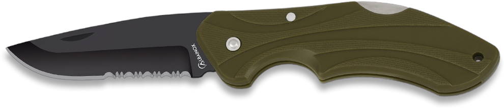 Pocket Knife Albainox Green Abs - Hunting Knife (1140x356), Png Download