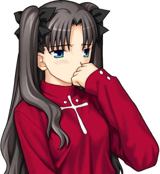 I Really Want That - Rin Tohsaka Transparent (532x579), Png Download