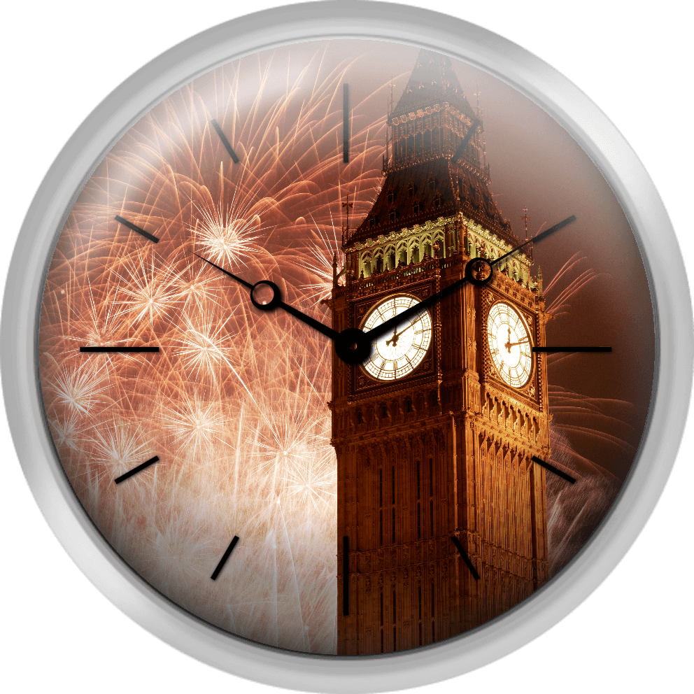 New Years Eve Celebration In London - Big Ben (992x992), Png Download