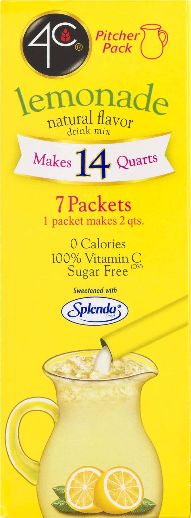 4c Totally Light Sugar-free Lemonade Drink Mix, (1800x1800), Png Download