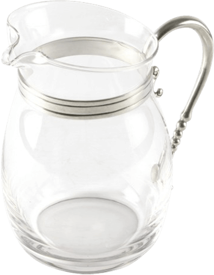 Classic Curved Glass Pitcher - Jug (555x555), Png Download