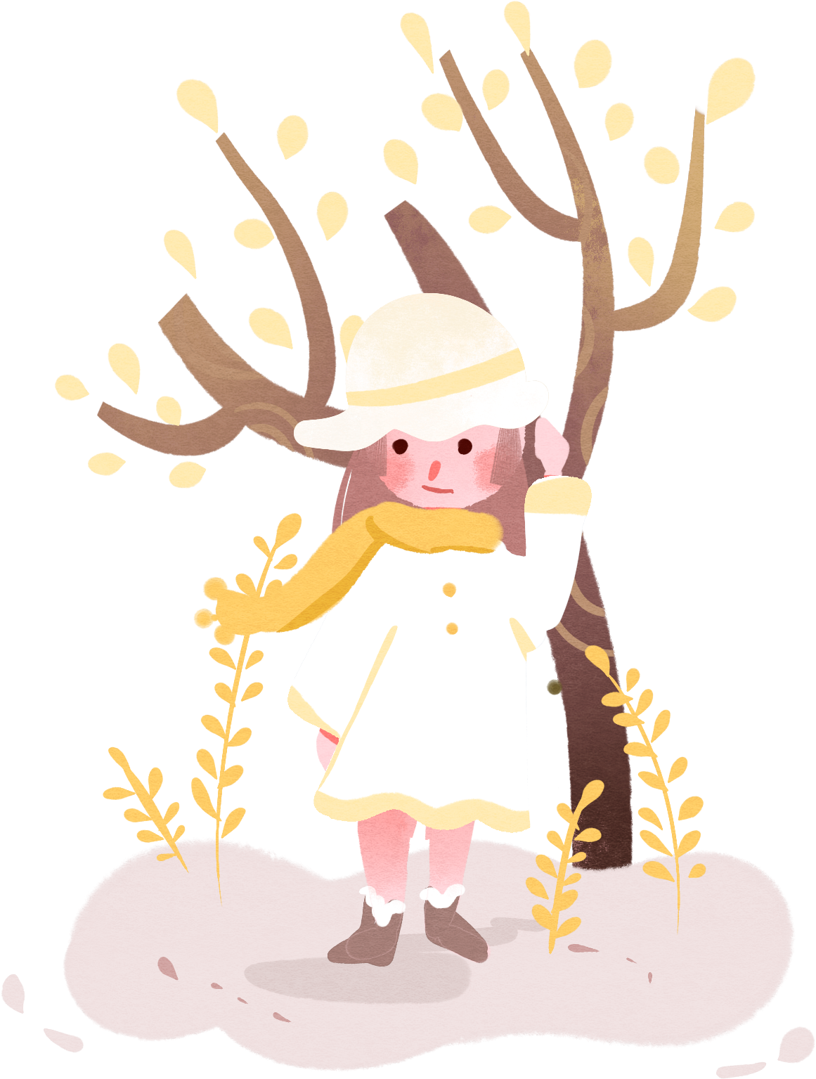 Healing System Picture Book Hand Painted Girl Png And - Illustration (2000x2000), Png Download