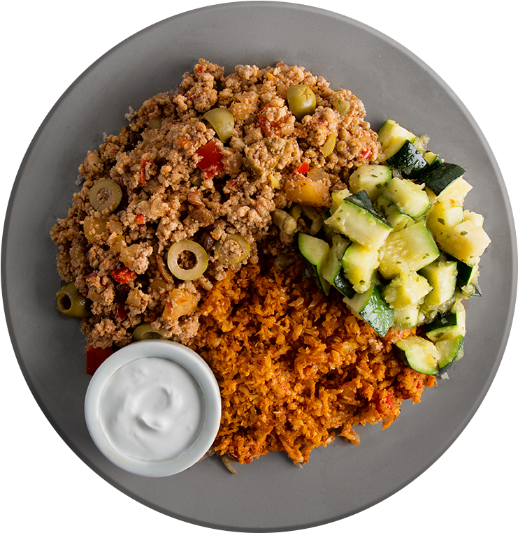 Turkey Picadillo With Cuban Cauliflower Rice - Red Circle (800x800), Png Download