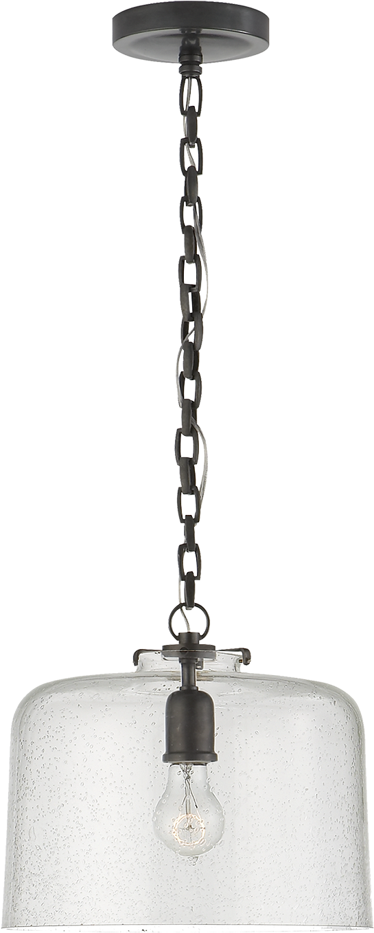 Katie Dome Pendant In Bronze With Seeded Glass - Pendant Light (1440x1440), Png Download
