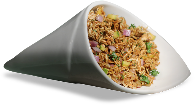 Waiwai Bhel - Dish (701x481), Png Download