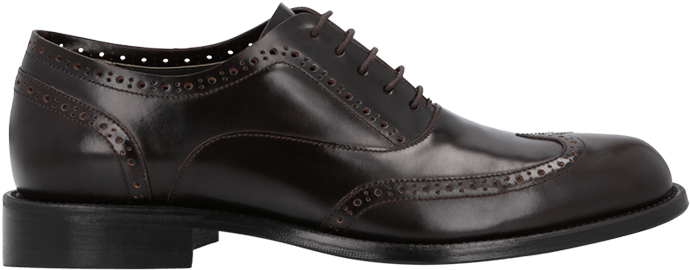 Dark Brown Spazzolato Calfskin Derby Shoes - Hugo Boss Patent Derby Shoes (960x1440), Png Download