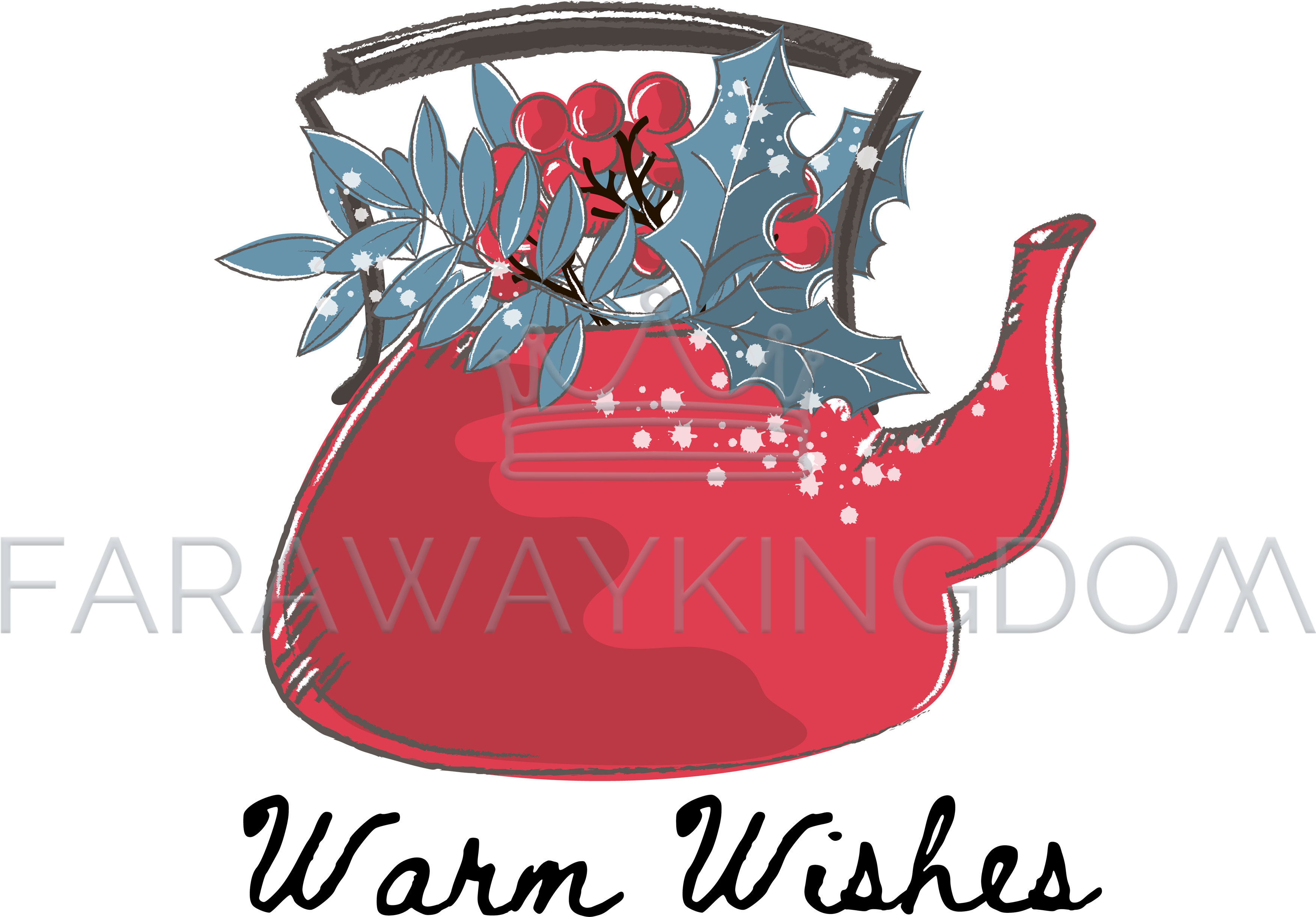 Ashberry Tea Merry Christmas Cartoon Vector Illustration - Illustration (3508x2480), Png Download