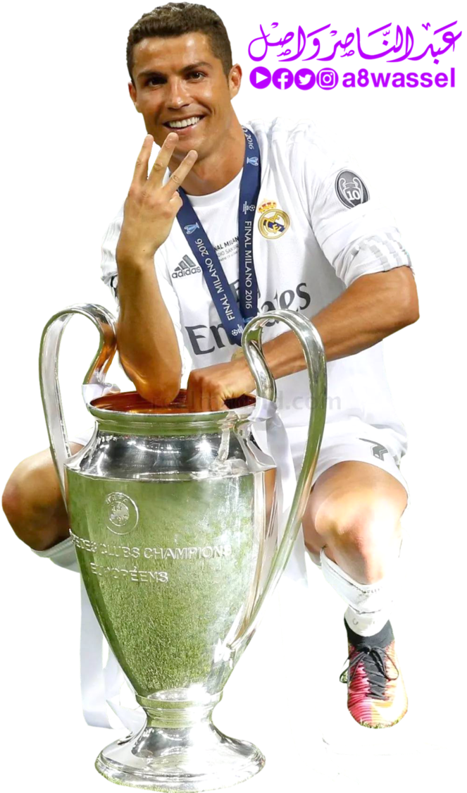 Real League Cristiano Portugal Madrid Ronaldo Football - Cristiano Ronaldo Champions League Png (701x1139), Png Download
