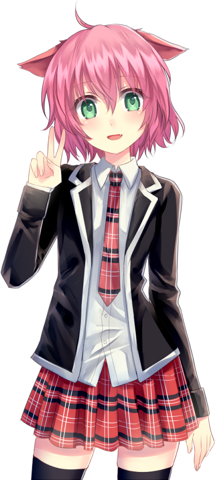 Anime Neko Girl - Anime Bez Tła (719x959), Png Download