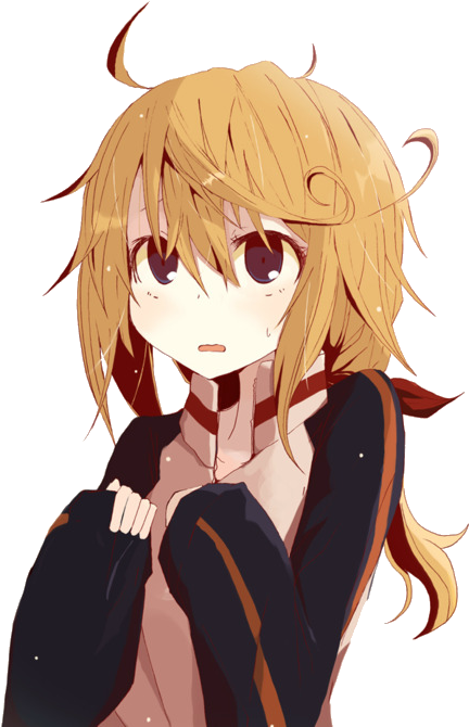 Transparents - Anime Girl Blonde Hair (491x700), Png Download