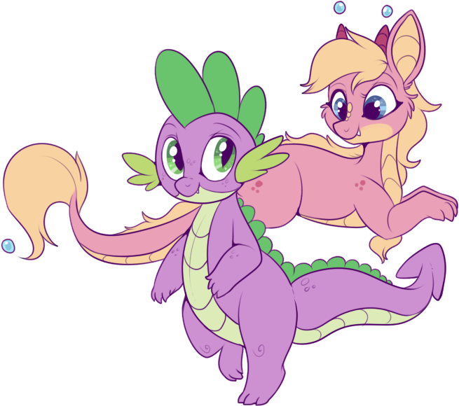 Lulubell, Brother And Sister, Dragon, Dragon Oc, Duo, - Cartoon (655x580), Png Download