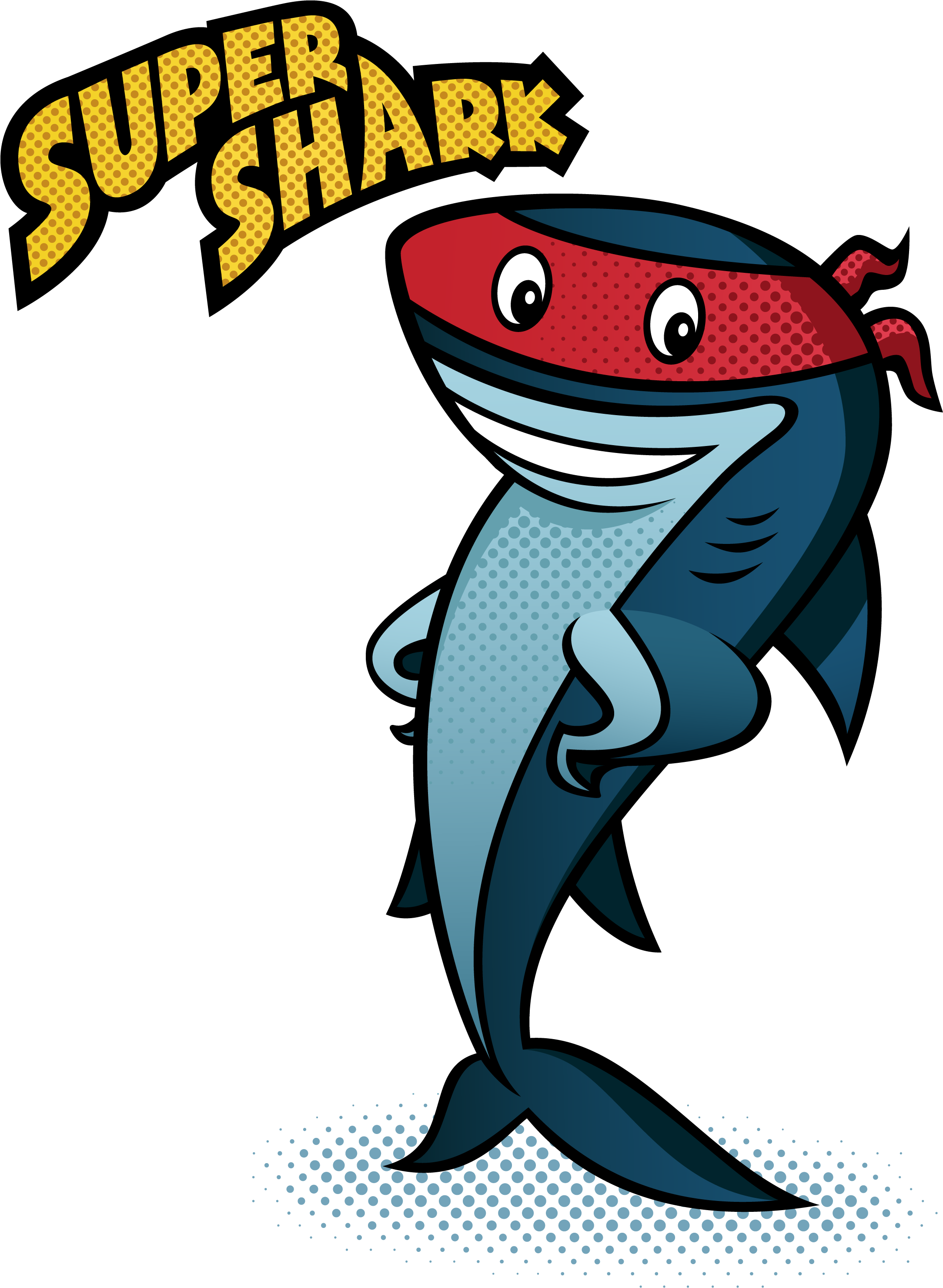 Masks Clipart Shark - Cartoon (3000x3000), Png Download