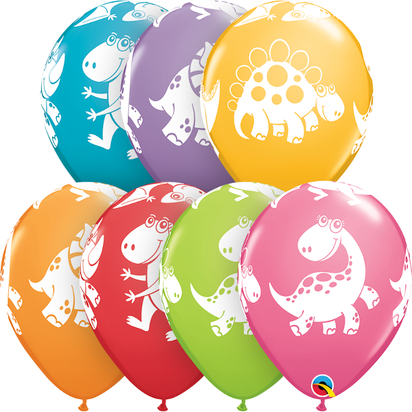 40201 Cute & Cuddly Dinosaurs Latex Balloon - Balloon Dinosaur Png (600x600), Png Download