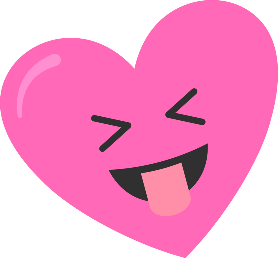 Silly Pink Heart (900x836), Png Download