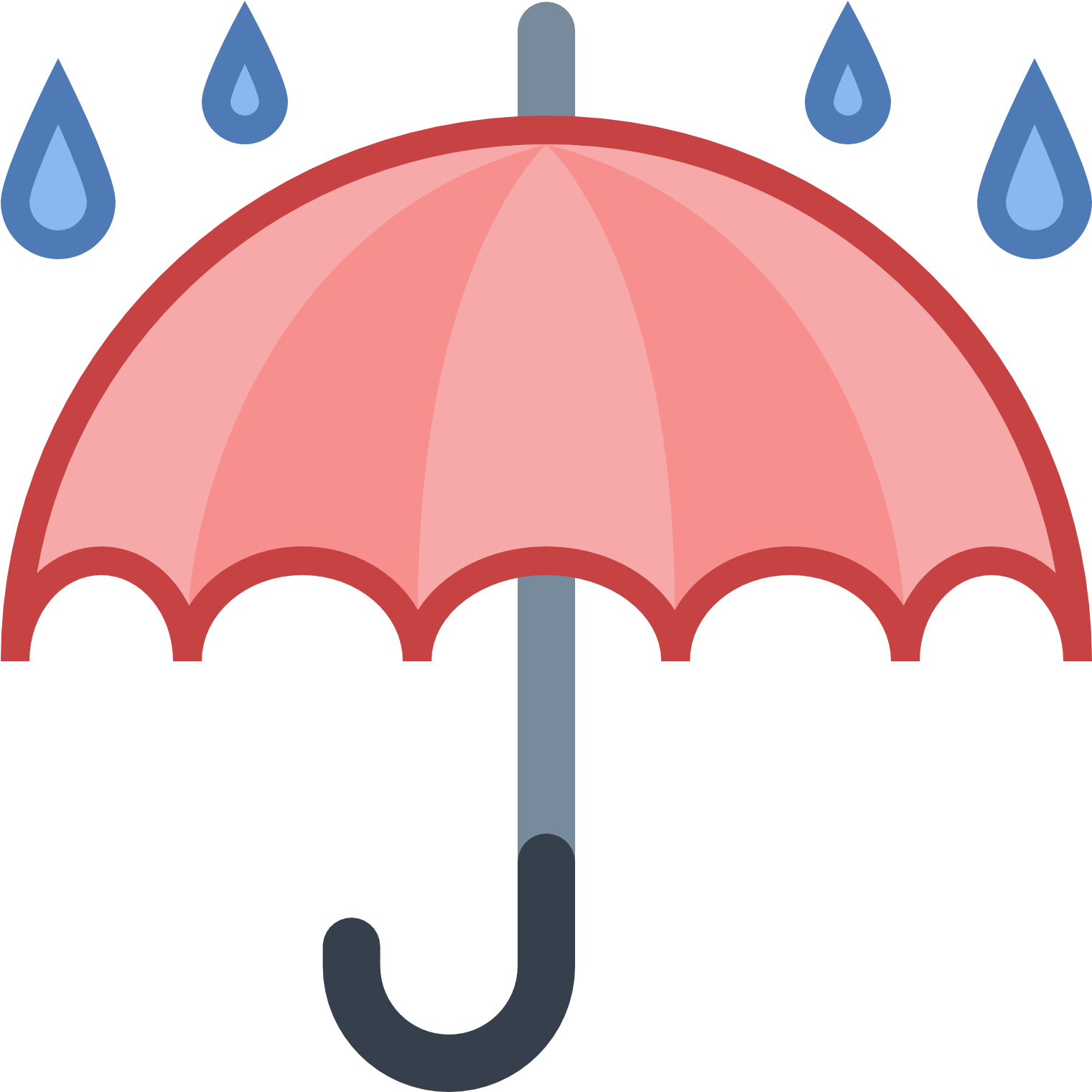 Drops Clipart Curved Water - Transparent Bad Weather Clip Art (1600x1600), Png Download