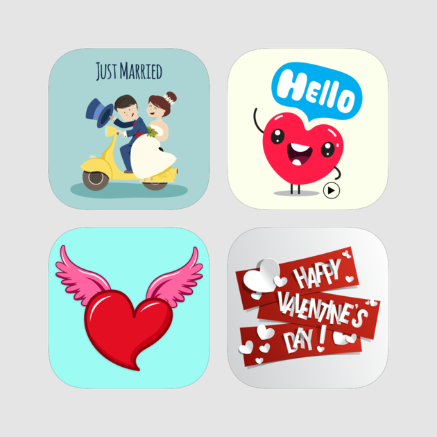 Stunning Couple With Love Emoji's On The App Store - Happy Valentines Day To My Clients (630x630), Png Download