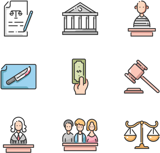 Law And Justice - Cartoon (600x564), Png Download