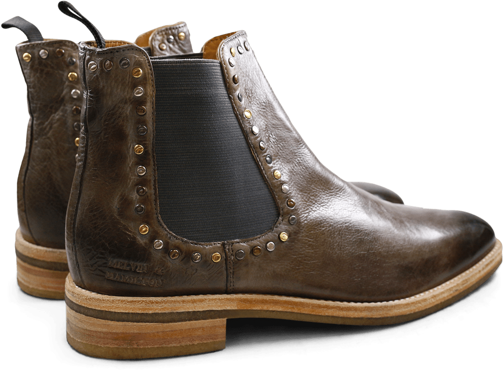 Ankle Boots Tom 2 Milano Morning Grey Rivets Mixed - Chelsea Boot (1024x1024), Png Download