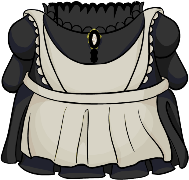 Maid Outfit - Club Penguin Maid Outfit (649x599), Png Download