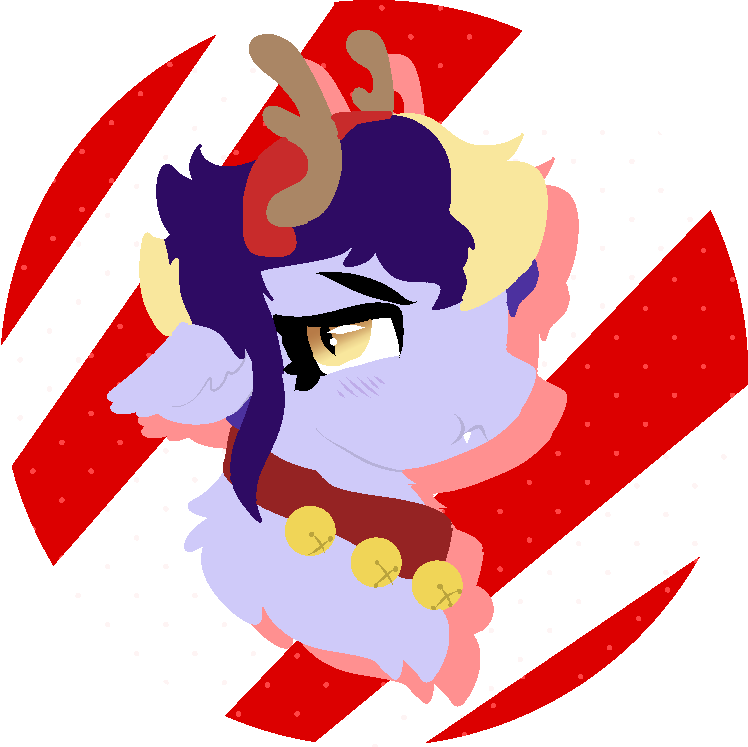 Nootaz, Bat Pony, Bust, Commission, Fake Antlers, Floppy - Cartoon (748x747), Png Download