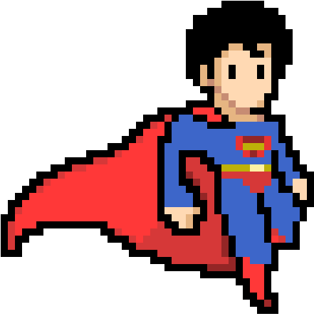 Superman - Pixel Art Superman (820x600), Png Download