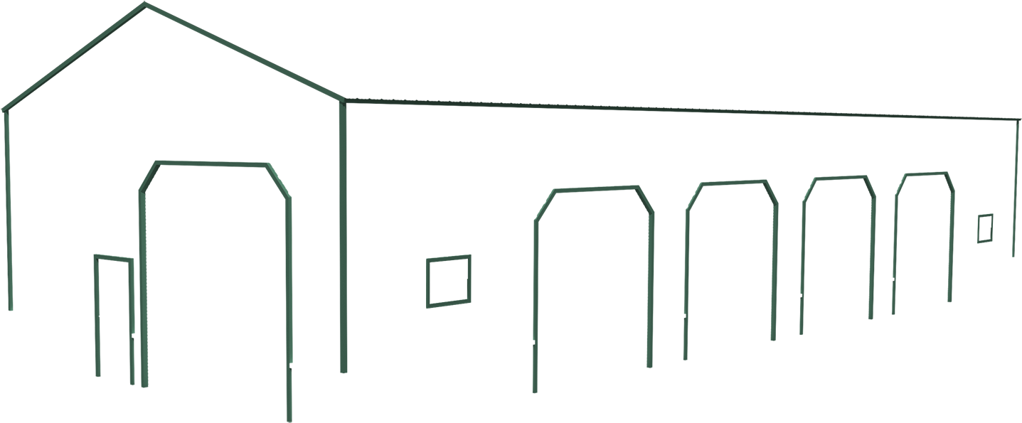 Garage Trim E Green - House (1600x861), Png Download