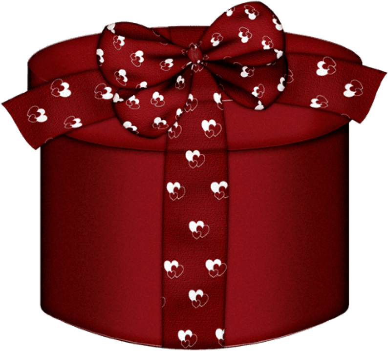 Free Png Large Red Round Gift Box Png Images Transparent - Gift Wrapping (850x774), Png Download