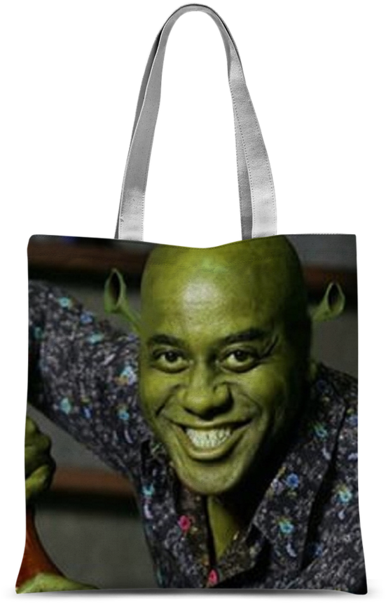 Ainsley Harriott As Shrek ﻿classic Sublimation Tote - Shrek Ainsley Harriott (900x900), Png Download