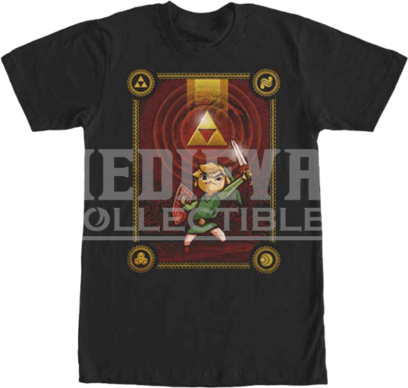 Legend Of Zelda Triforce Dawn T-shirt - Cartoon (606x606), Png Download