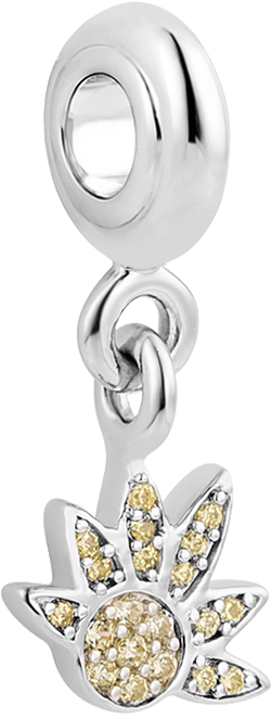 Yellow Daisy Charm - Body Jewelry (1000x1000), Png Download