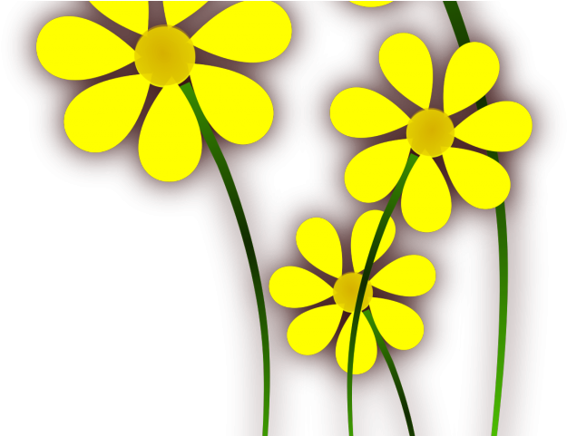 Wildflower Clipart Yellow Daisy - Clip Art (640x480), Png Download