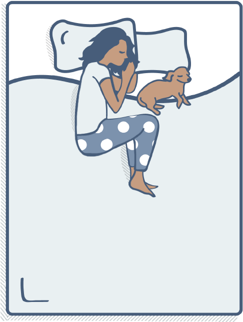 Side Sleepers - Cartoon (900x900), Png Download