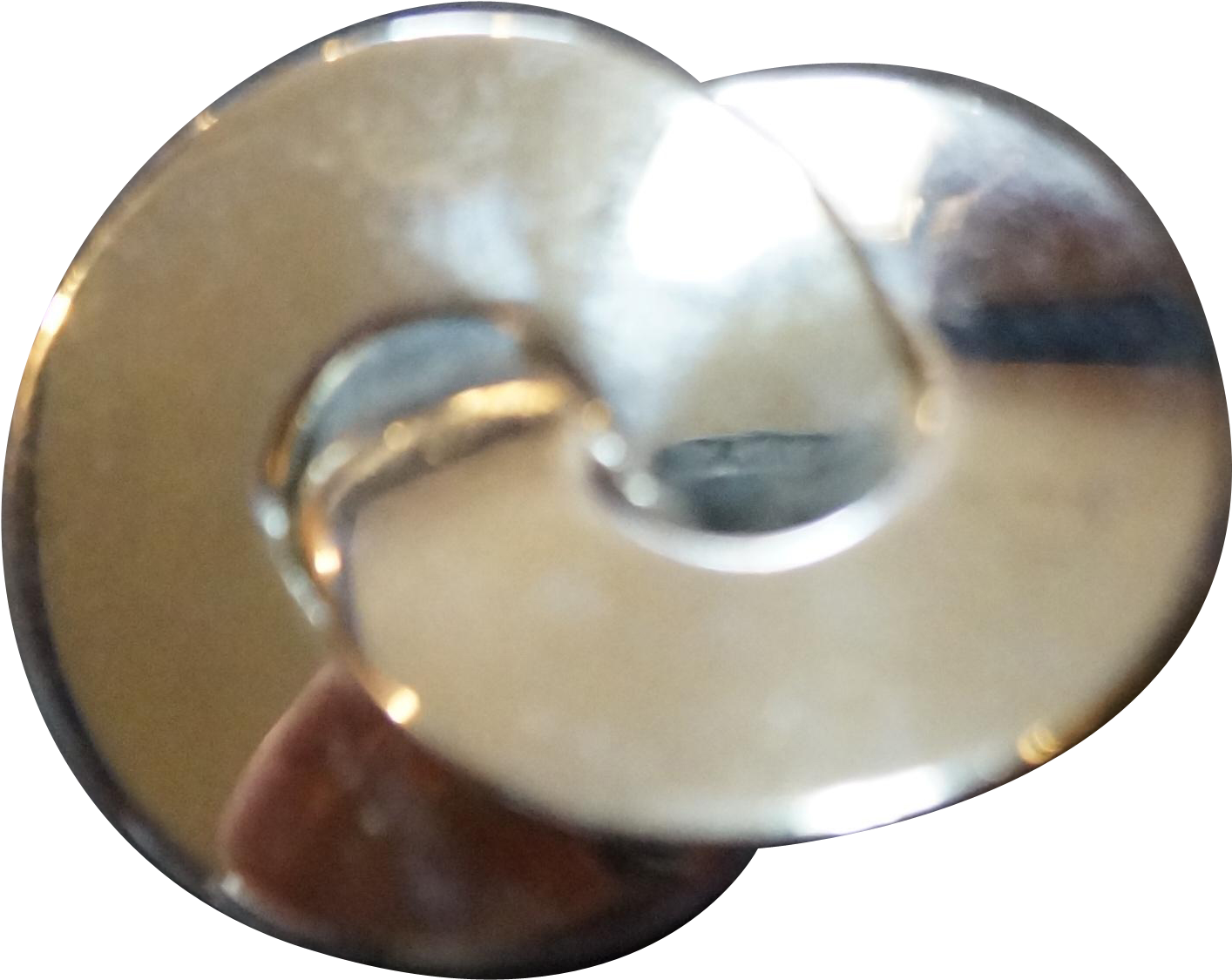 This Is A Vintage Silver Tone Double Circle Infinity - Circle (1413x1413), Png Download