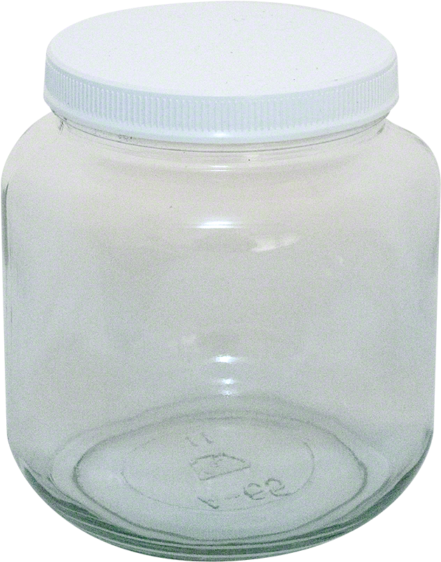 ½ Gallon Glass Jars With Lids - Glass Bottle (1000x1000), Png Download