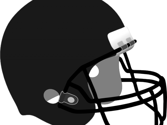 Black Clipart Football Helmet - Blue Football Helmet Png (640x480), Png Download