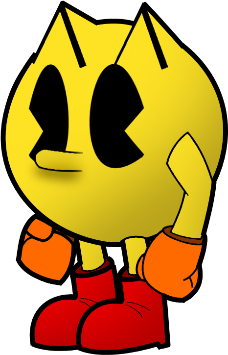059 - Paper Pac-man - Pac Man Fan Art (945x945), Png Download