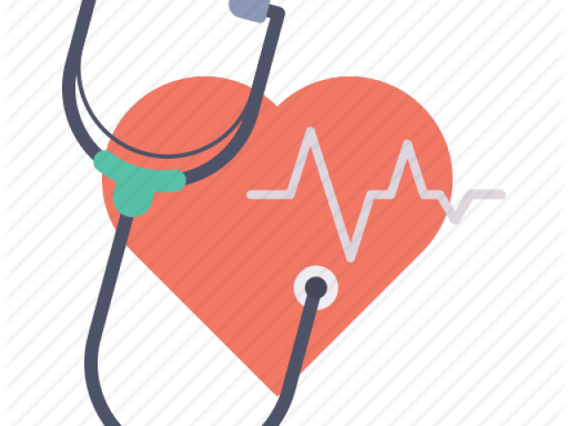 Heart Icons Stethoscope - Heart Beat With Stethoscope Transparent (640x480), Png Download