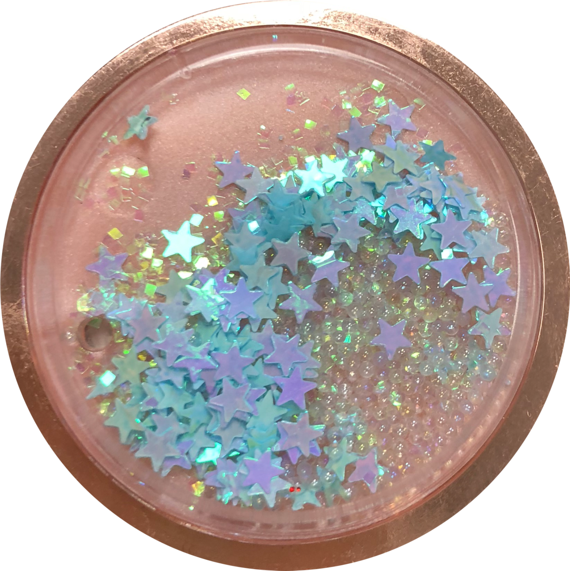 Blue Stars Rose Gold Liquid Glitter (2048x2048), Png Download