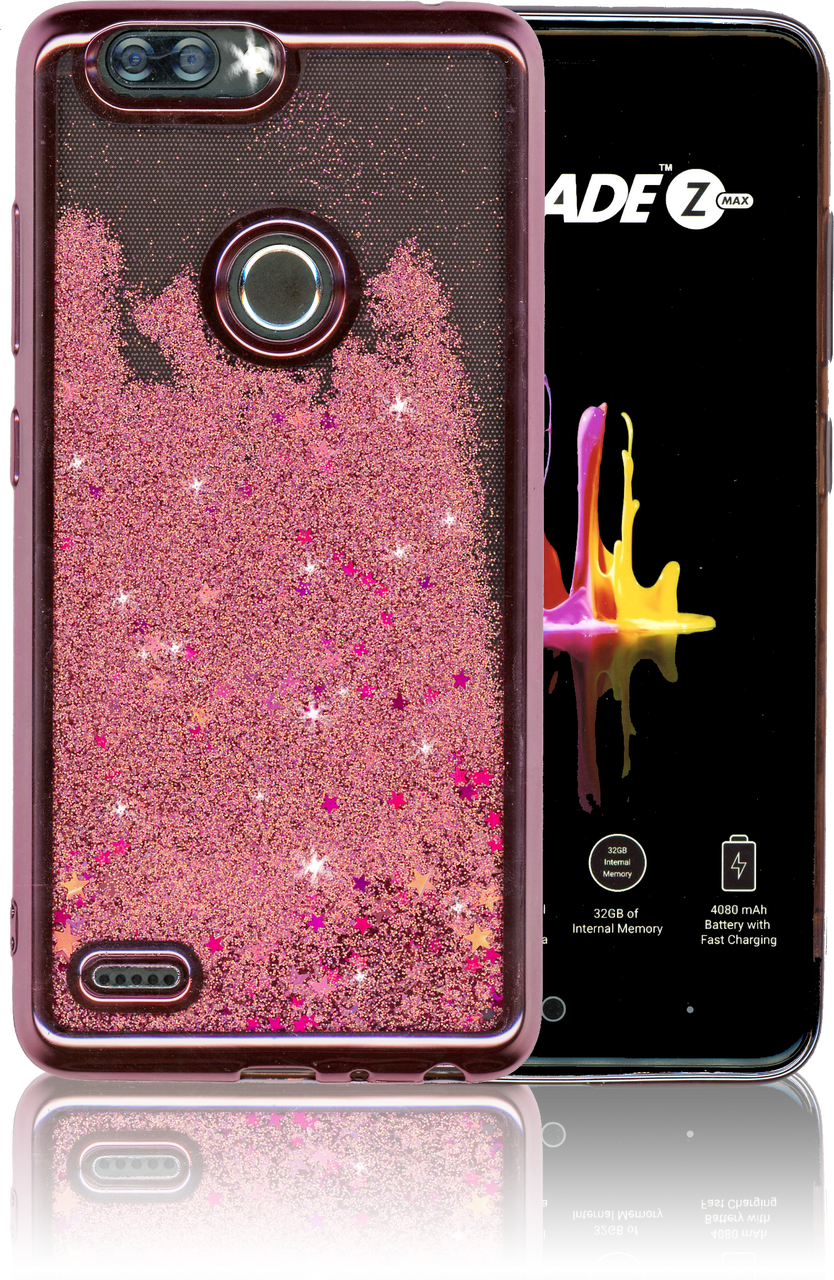 Zte Blade Mm Electroplated Water Glitter Case With - Smartphone (834x1280), Png Download