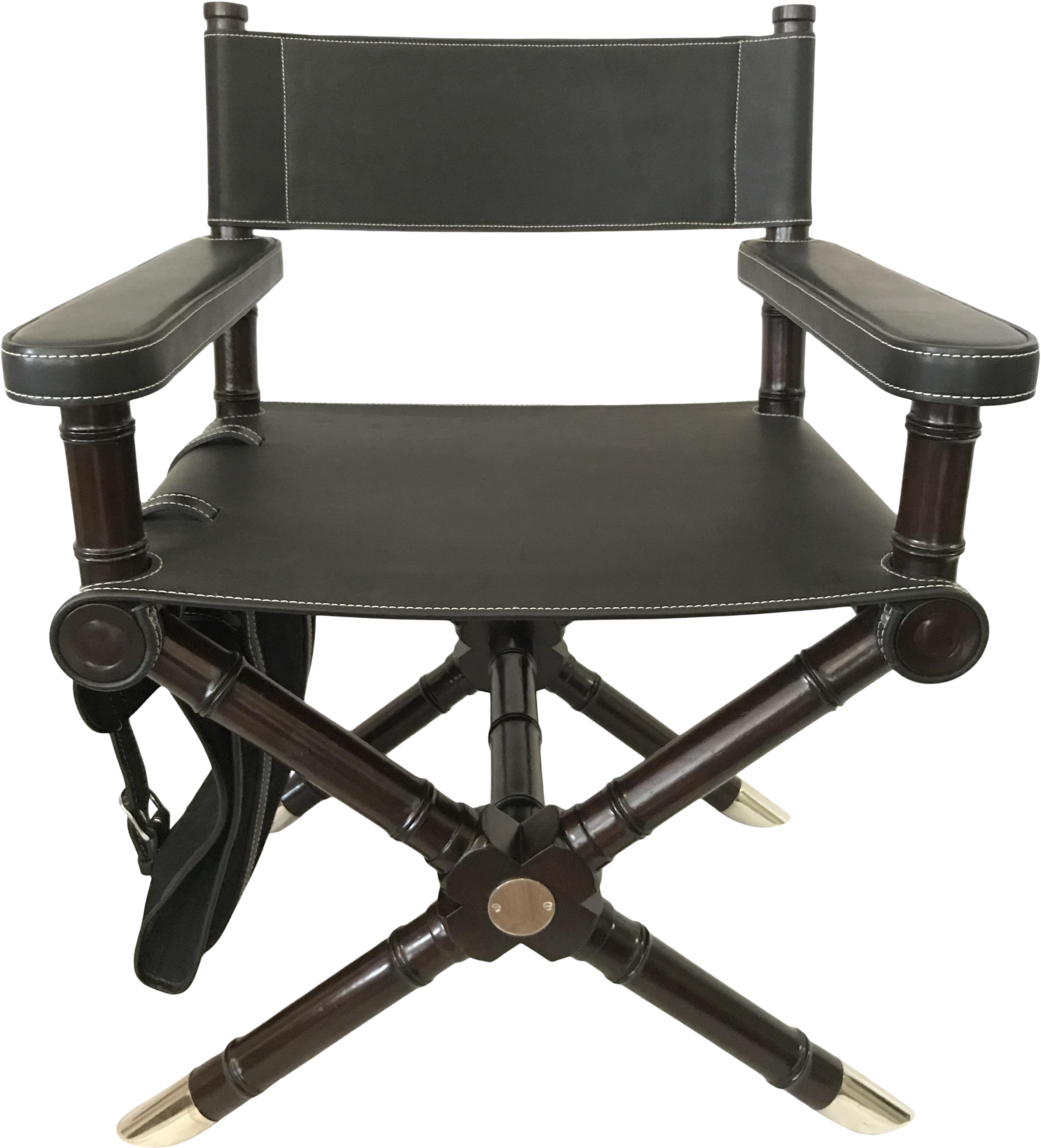Ralph Lauren Home Canyon Director's Chair With Saddlebag - Ralph Lauren Leather Chair (3136x3458), Png Download